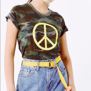 Camo peace sign tshirt